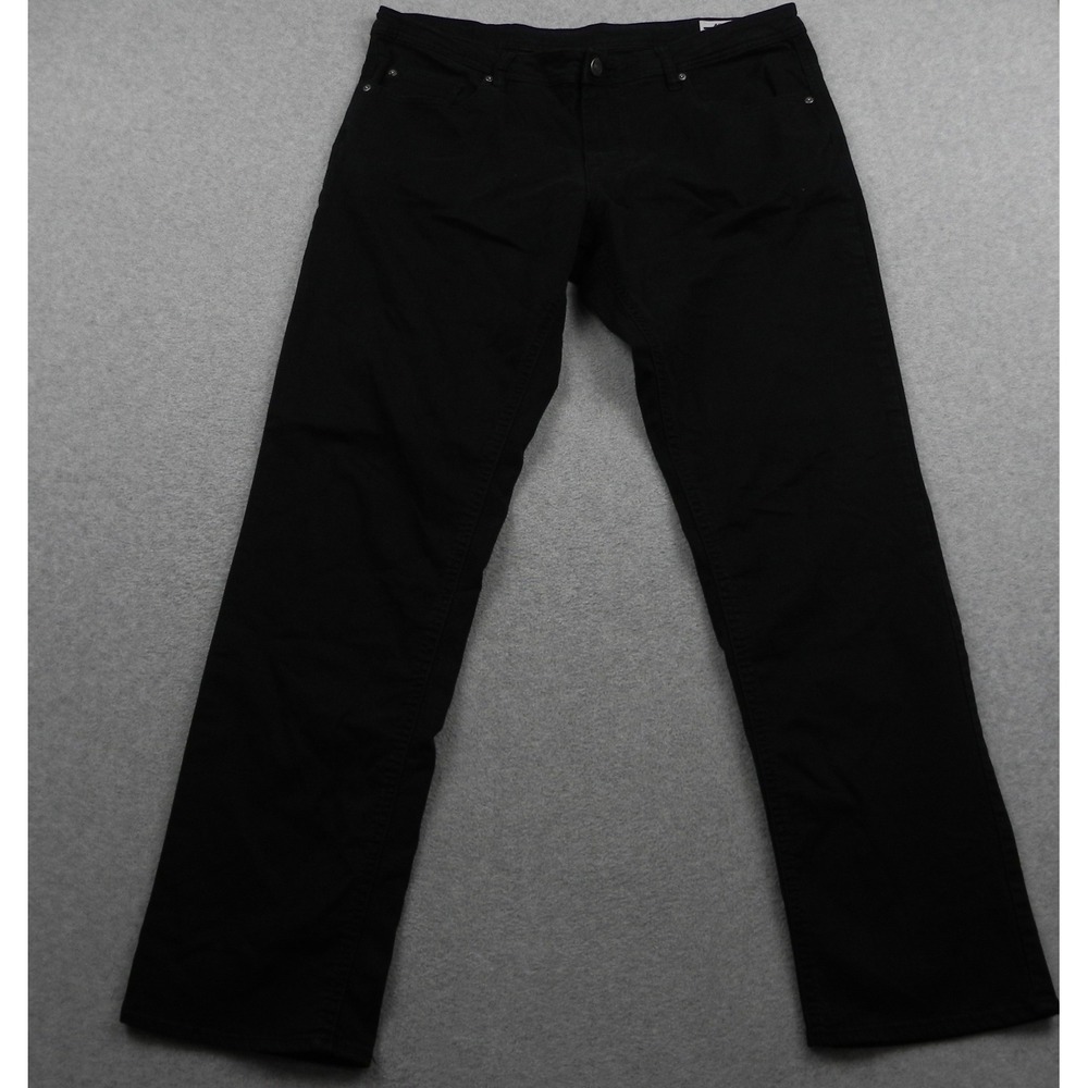 Buffalo David Bitton Archer Pants Mens 38x34 Slim Stretch Black Chino Jeans